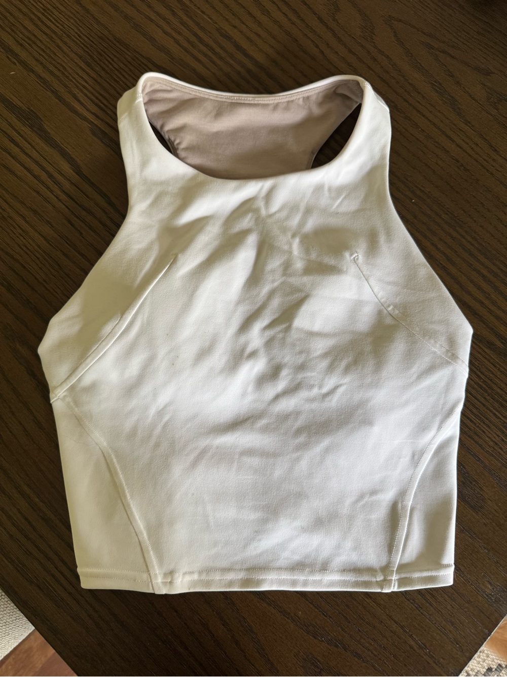 lululemon athletica Cream High-Neck Cropped Tank